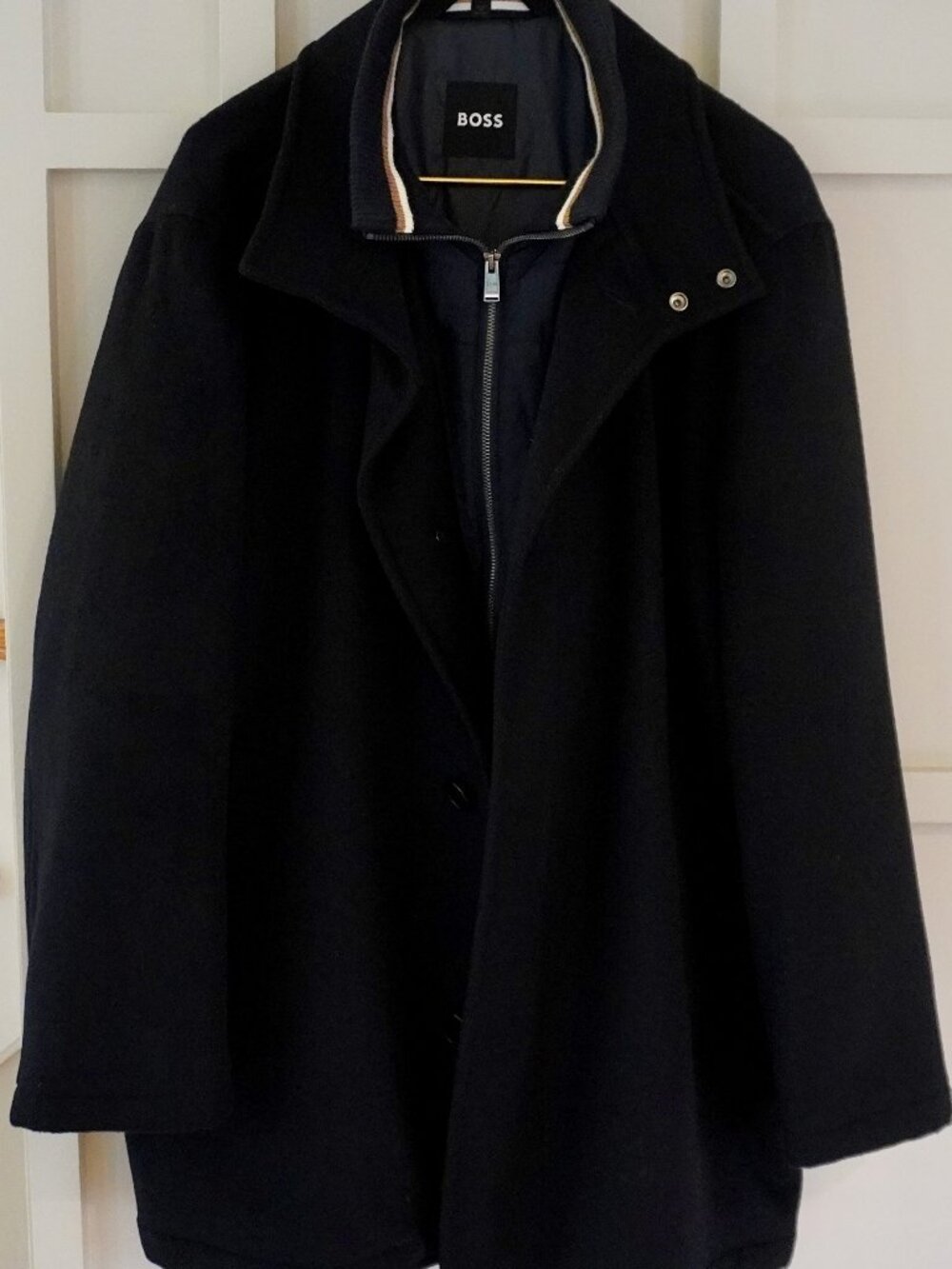 BOSS 100% Italian Wool Car Coat Size 44R XL